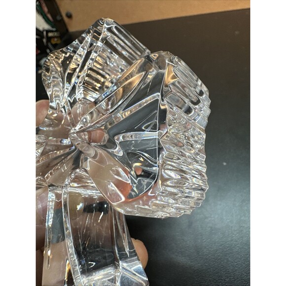 Waterford Crystal SHAMROCK Sculpture Paperweight Lead Crystal Marked 4.5” - Picture 5 of 7